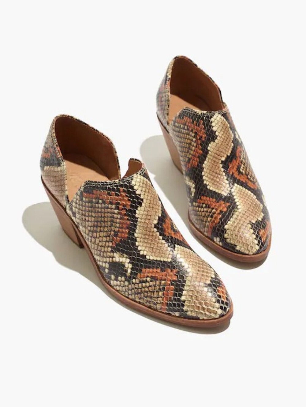 Madewell Gloria Boot In Snake Embossed Leather